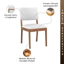 Ver imagem 3 de Kit 8 Cadeiras Decorativa Sala de Jantar Luxo Julia Facto Branco - Mozzelar