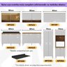 Kit Armário Cozinha Compacta 120cm com Balcão para Pia Paris Multimóveis Mp2232 Rustic/branco - 5