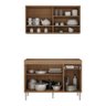 Kit Armário Cozinha Compacta 120cm com Balcão para Pia Paris Multimóveis Mp2232 Rustic/branco - 3