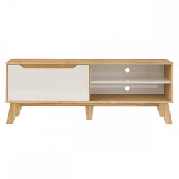 Rack para TV Até 60 Polegadas Lotus 1 Porta Carvalho/Off White - Artely Móveis - 2
