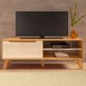Rack para TV Até 60 Polegadas Lotus 1 Porta Carvalho/Off White - Artely Móveis - 1