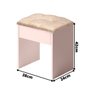 Banqueta Rosa em MDF Assento em Sued Camarim Potente - 3