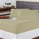 Ver imagem 1 de Protetor Colchão Max Impermeável Casal 3 Peças - Cáqui Casa Show Enxovais