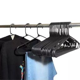 Kit 180 Cabides Preto 6mm Adulto Reforçado para Roupas - 2