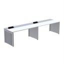 Ver imagem 1 de Mesa de Plataforma Simples para 2 Pessoas Corporativa 150x792/2P PSCPP150/792/2P Branco/Cinza