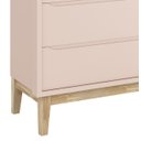 Ver imagem 3 de Cômoda Gaveteiro Classic New Rosa Fosco com Natural - Reller