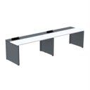 Ver imagem 1 de Mesa de Plataforma Simples para 2 Pessoas Corporativa 150x792/2P PSCPP150/792/2P Branco/Grafito