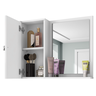 Armário para Banheiro com Espelho Bechara Genova Armarinho Superior Espelheira C Porta Branco - 2