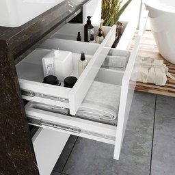 Gabinete de Banheiro 90cm com Cuba e Armário Ref 920 Cewal - Itapuã/branco - 4