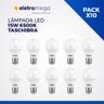 Kit 10 Lampadas Led 15w 6500k Taschibra - 1