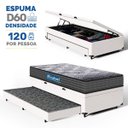 Ver imagem 2 de Cama Box Baú com Auxiliar + Colchão de Espuma D60 Double Face Comfort Force Probel Solteiro 88cm