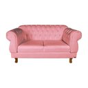 Ver imagem 2 de Conj Sofa Namoradeira Elisabeth Chesterfield Capitone Suede Rosa / Decoração, TV SALA ESTAR, recepçã