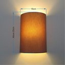 Ver imagem 6 de Arandela Meia Cana Retro Md-2003 Cúpula em Tecido 25-18x10cm Palha - Bivolt