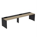 Ver imagem 1 de Mesa de Plataforma Simples para 2 Pessoas Corporativa 160x792/2P PSCPP160/792/2P Marrom/Noce Marromle/Preto