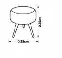 Ver imagem 6 de Kit 01 Poltrona Opala Decorativa Suede + 01 Puff Redondo Decorativo