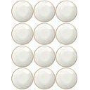 Ver imagem 1 de Conjunto 12 Pratos de Porcelana Tramontina para Sobremesa 21cm Rústicos Decorados Marrom