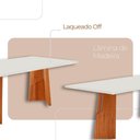 Ver imagem 2 de Mesa para Sala de Jantar Florida Retangular Tampo Canto Moeda Vidro 180cm Imbuia Moderna