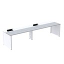 Ver imagem 1 de Mesa de Plataforma Simples para 2 Pessoas Corporativa 160x792/2P PSCPP160/792/2P Cinza/Branco