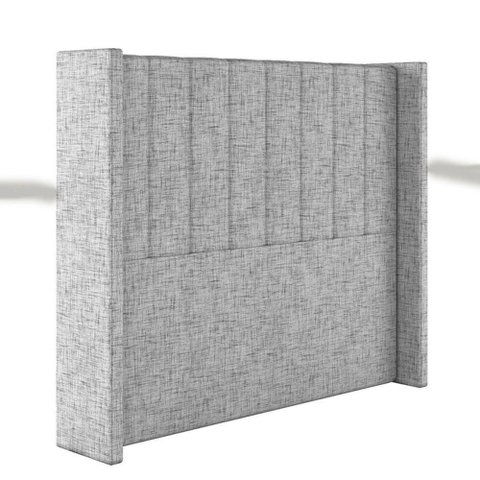 Cabeceira Estofada Queen 160 Cm Turquesa Linho Cinza