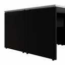 Ver imagem 5 de Estação de Trabalho 4 Lugares 2,20m X 1,40m Pé Painel F5 Cor:cinza Sagrado com Preto