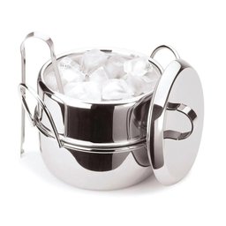 Balde de Gelo Inox Conservação Térmica com Pinça Pegador 2,5 Litros Baldinho Bar Festa Cooler - 1