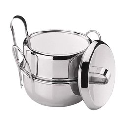 Balde de Gelo Inox Conservação Térmica com Pinça Pegador 2,5 Litros Baldinho Bar Festa Cooler - 3