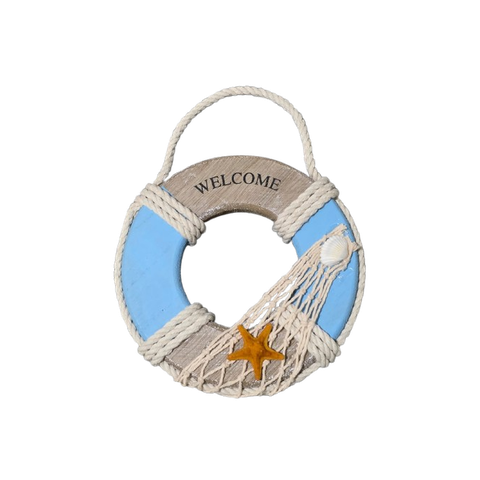 Adorno Enfeite Decorativo Boia de Madeira 16 Cm