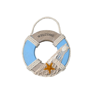 Adorno Enfeite Decorativo Boia de Madeira 16 Cm