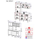 Ver imagem 4 de Armário de Cozinha Compacta com Balcão para Pia Siena Multimóveis Mp2217 Branco