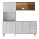 Ver imagem 7 de Armário de Cozinha Compacta com Balcão para Pia Siena Multimóveis Mp2217 Branco