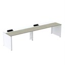 Ver imagem 1 de Mesa de Plataforma Simples para 2 Pessoas Corporativa 110x792/2P PSCPP110/792/2P Bege/Nogueira Casablanca/Branco