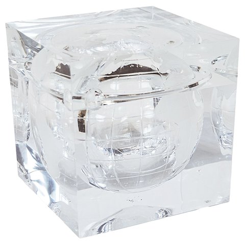 Balde de Gelo Acrílico Champanheira Transparente com Tampa