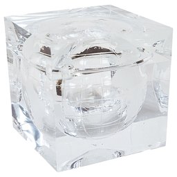 Balde de Gelo Acrílico Champanheira Transparente com Tampa - 1
