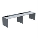 Ver imagem 1 de Mesa de Plataforma Simples para 2 Pessoas Corporativa 160x792/2P PSCPP160/792/2P Cinza/Grafito