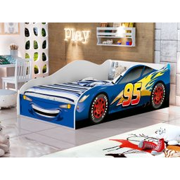 Mini Cama Carro Infantil Juvenil Mcqueen Basoto Brasil - 3