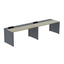 Ver imagem 1 de Mesa de Plataforma Simples para 2 Pessoas Corporativa 160x792/2P PSCPP160/792/2P Bege/Nogueira Casablanca/Grafito