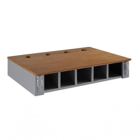 Armário de Cozinha Garrafeiro M550620 sem Porta MDF 76cm Cinza Linz Móveis