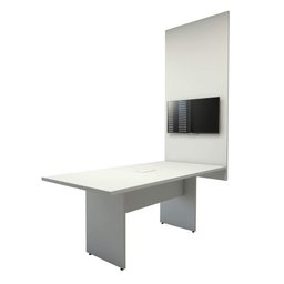 Conjunto Escritório Mesa de Reunião 1,80m Painel Tv Cz F5  - 3