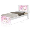 Ver imagem 2 de Cama Juvenil Menina Unicórnio 3 Opções - Branco