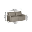 Ver imagem 2 de Sofá Cama Dubai Retratil e Reclinavel 3 Lugares em Linho Sofatec