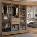 Ver imagem 2 de Guarda-roupa Solteiro Leal 8 Portas 2 Gavetas Amendola Touch - Panorama Móveis