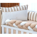 Ver imagem 3 de kit de berco com lateral trançado 9 peças algodão cores especiais caqui charmoso