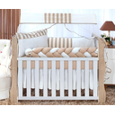 Ver imagem 4 de kit de berco com lateral trançado 9 peças algodão cores especiais caqui charmoso