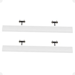 Kit 02 Prateleiras Suporte Embutido 90x14x3cm Branca Conceito - 5