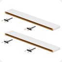 Ver imagem 3 de Kit 02 Prateleiras Suporte Embutido 90x14x3cm Branca Conceito