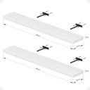 Ver imagem 4 de Kit 02 Prateleiras Suporte Embutido 90x14x3cm Branca Conceito