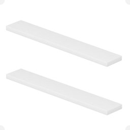 Kit 02 Prateleiras Suporte Embutido 90x14x3cm Branca Conceito - 1