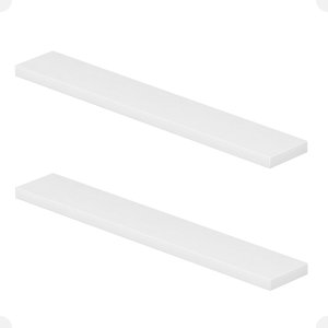 Kit 02 Prateleiras Suporte Embutido 90x14x3cm Branca Conceito