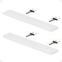 Ver imagem 6 de Kit 02 Prateleiras Suporte Embutido 90x14x3cm Branca Conceito