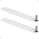 Ver imagem 7 de Kit 02 Prateleiras Suporte Embutido 90x14x3cm Branca Conceito